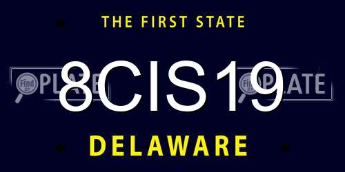 8CIS19 Delaware License Plate