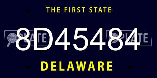 8D45484 Delaware License Plate