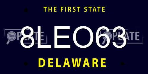 8LEO63 Delaware License Plate
