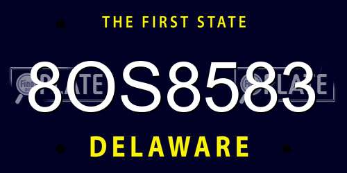 8OS8583 Delaware License Plate