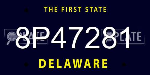 8P47281 Delaware License Plate