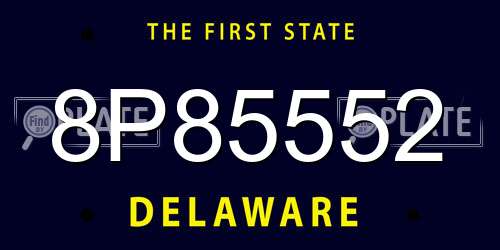 8P85552 Delaware License Plate