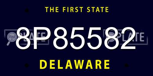 8P85582 Delaware License Plate