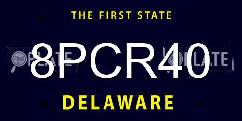 8PCR40 Delaware License Plate