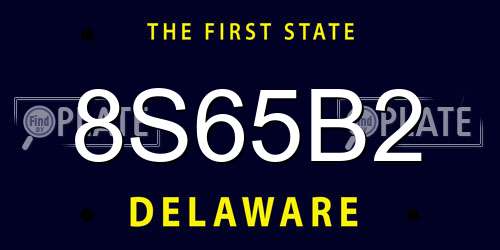 8S65B2 Delaware License Plate