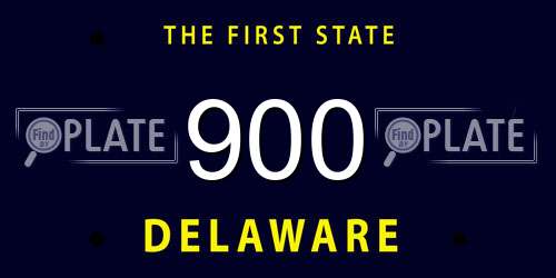 900 Delaware License Plate