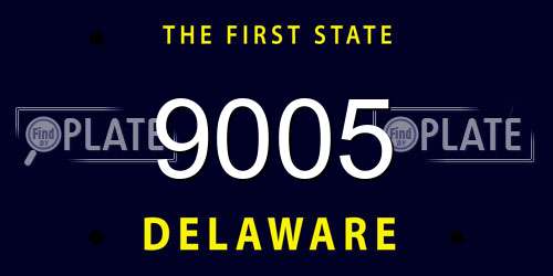 9005 Delaware License Plate