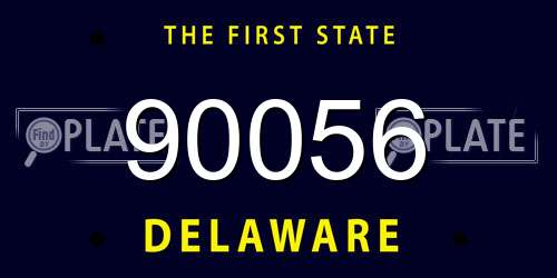 90056 Delaware License Plate