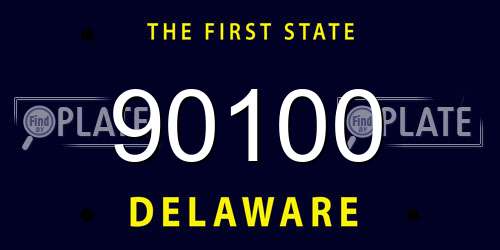 90100 Delaware License Plate