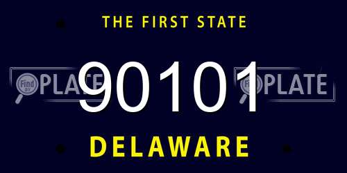 90101 Delaware License Plate