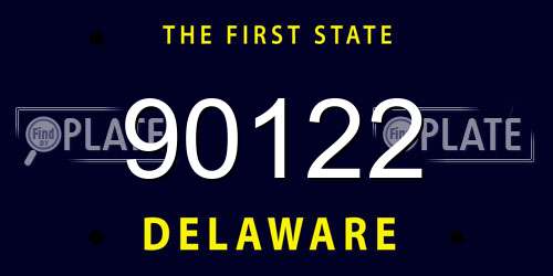 90122 Delaware License Plate
