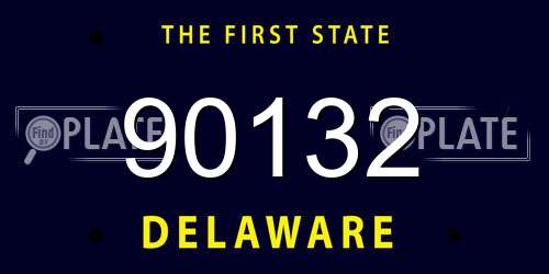 90132 Delaware License Plate