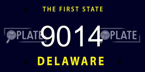 9014 Delaware License Plate