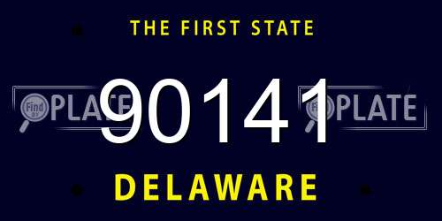 90141 Delaware License Plate