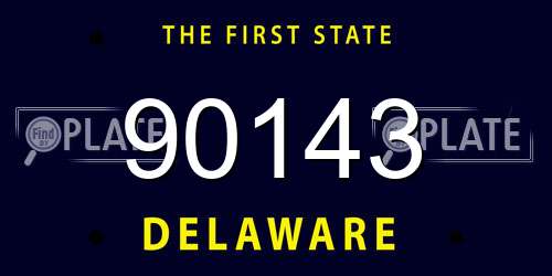 90143 Delaware License Plate