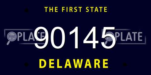 90145 Delaware License Plate