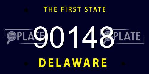 90148 Delaware License Plate