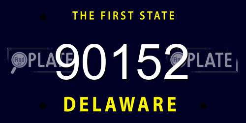 90152 Delaware License Plate