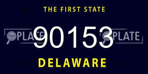 90153 Delaware License Plate