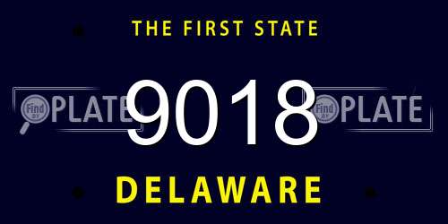 9018 Delaware License Plate