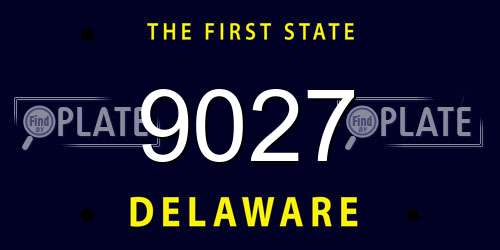 9027 Delaware License Plate