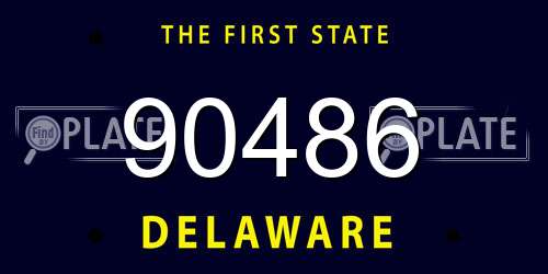 90486 Delaware License Plate