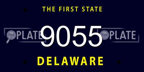 9055 Delaware License Plate