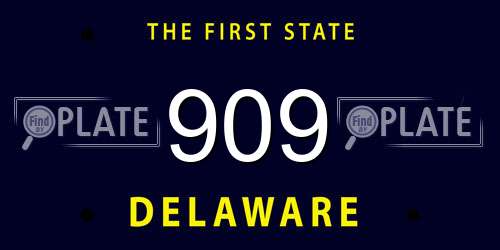 909 Delaware License Plate
