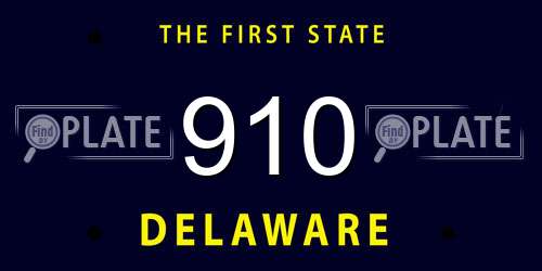 910 Delaware License Plate