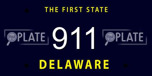 911 Delaware License Plate