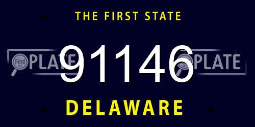 91146 Delaware License Plate