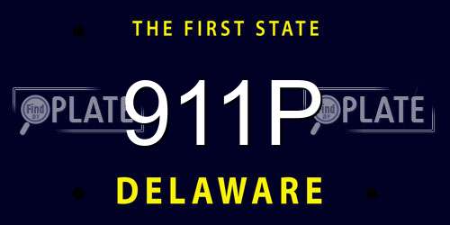 911P Delaware License Plate