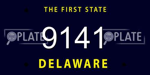 9141 Delaware License Plate