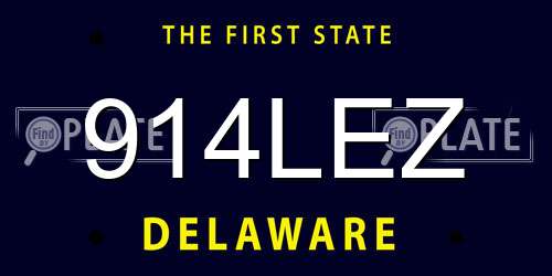 914LEZ Delaware License Plate
