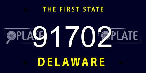 91702 Delaware License Plate