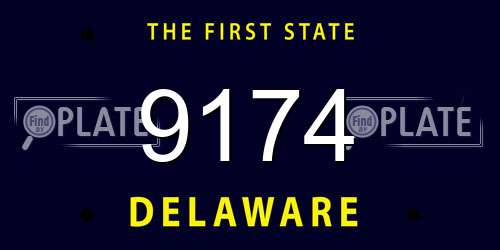 9174 Delaware License Plate