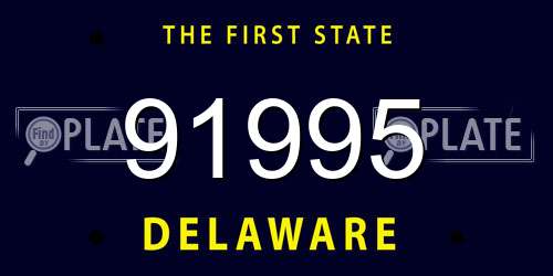 91995 Delaware License Plate