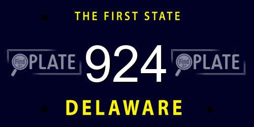 924 Delaware License Plate