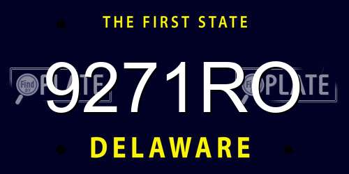 9271RO Delaware License Plate
