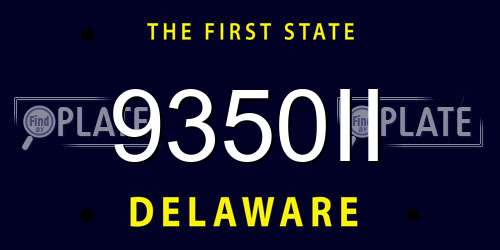 9350II Delaware License Plate
