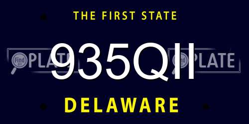 935QII Delaware License Plate