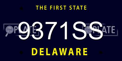 9371SS Delaware License Plate