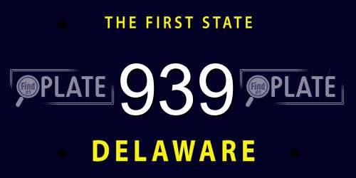 939 Delaware License Plate