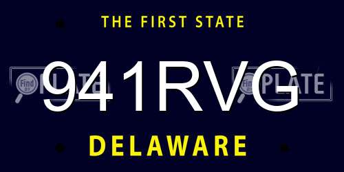 941RVG Delaware License Plate