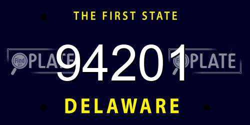 94201 Delaware License Plate