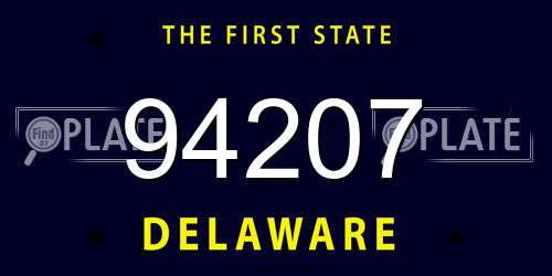 94207 Delaware License Plate