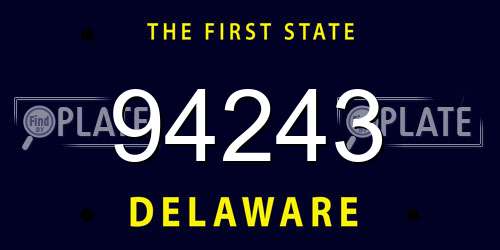 94243 Delaware License Plate