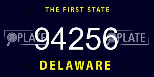 94256 Delaware License Plate