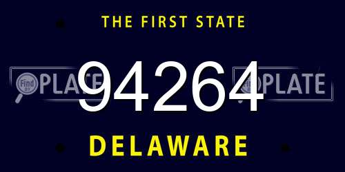 94264 Delaware License Plate