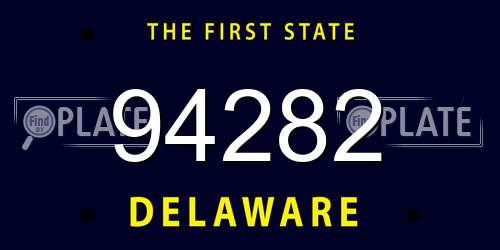94282 Delaware License Plate